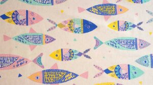 Colour Fishes Canvas Fabric